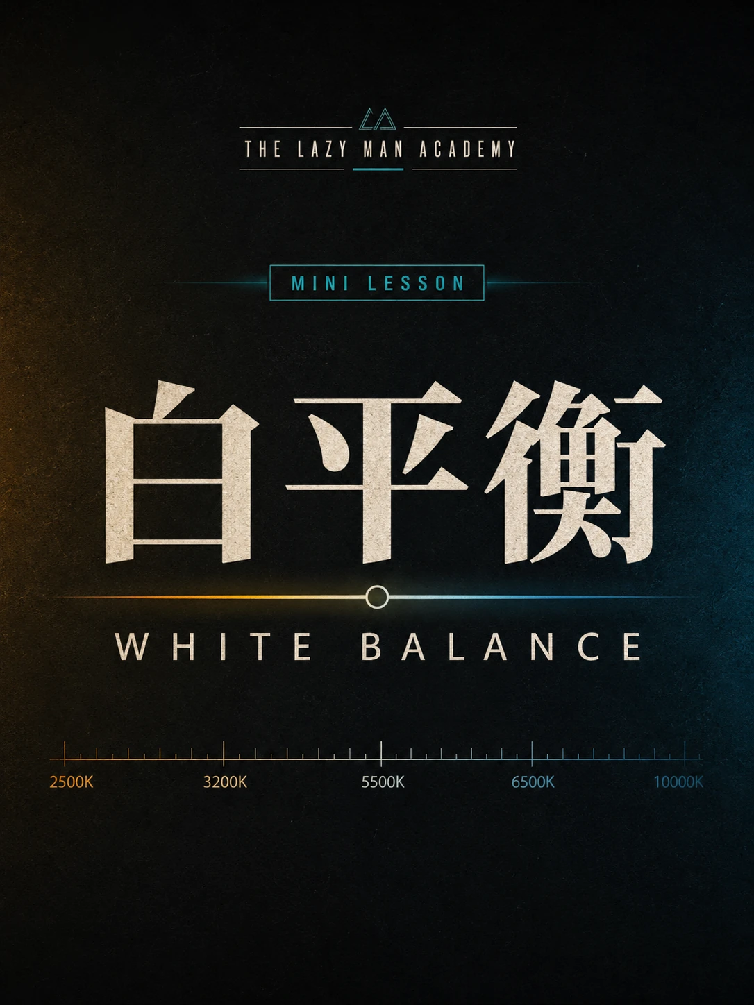 Graphic mini lesson poster for White Balance