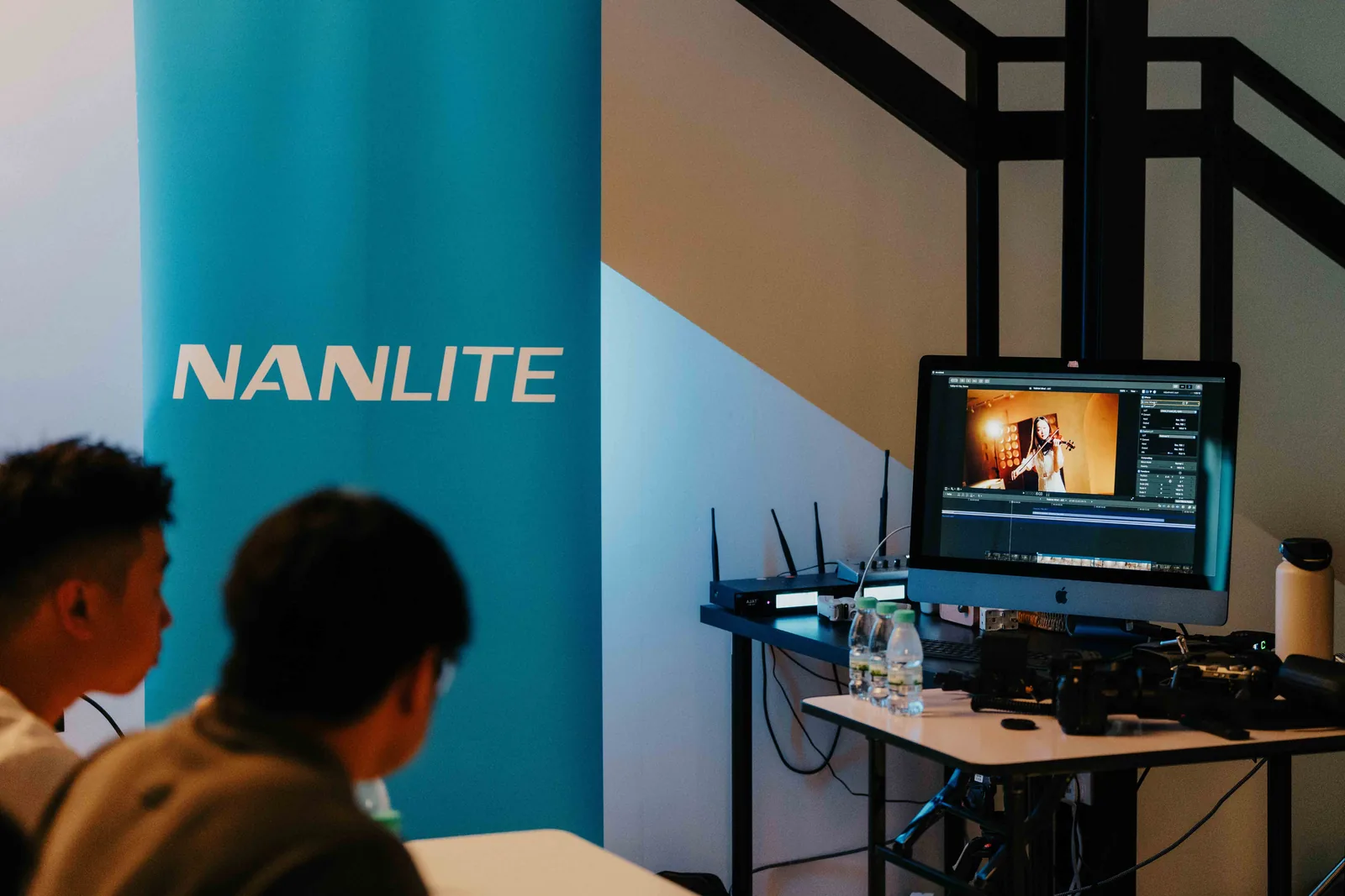 Monitor used during an editing lesson